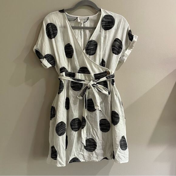 Line & Dot Polka Dot Wrap Dress - Picture 1 of 5